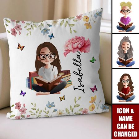 Geburtsblumenbuch-Liebhaber - Personalisiertes Kissen
